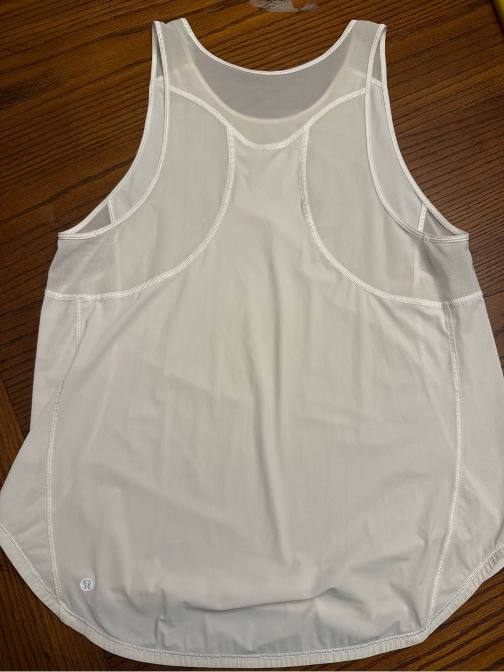 lululemon athletica White Mesh Racerback Tank - Picture 3 of 4